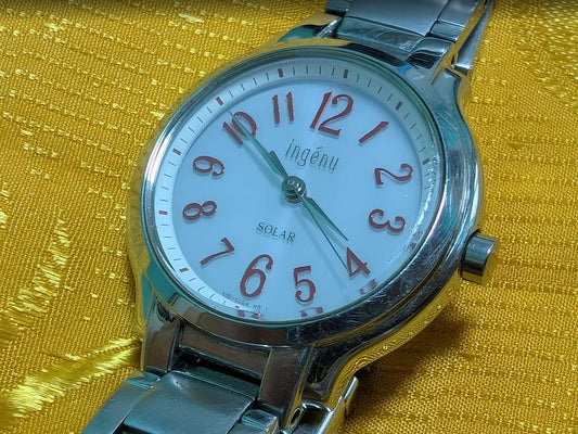 Vintage Pre-Owned Ingenu Alba Solar V181-0BN0 Womens Watch 27mm Japan Solar Steel Bracelet Rare Working Watch