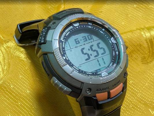 Pre-Owned Casio Pro Trek PRW-1000J Tough Solar Triple Sensor Multi Band 5 Japan Digital Outdoor Watch 50mm Working Rare