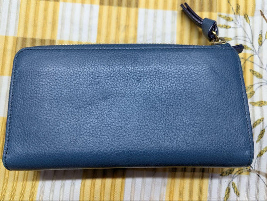 Vintage Pre-Owned Chloe Long Leather Wallet Blue Authentic Designer