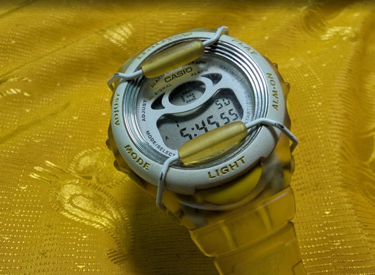 Casio Baby G BGM 100 Space Collaboration Watch Vintage Pre-Owned Rare Transparent Shock Resistant Japan Retro Collectible Y2K .Case 40mm.New battery