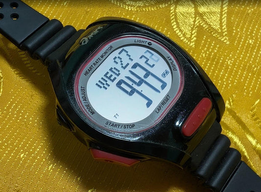 Vintage Pre-Owned ASICS WJ30-4000 Heart Rate Monitor Running Watch 40mm New Battery Working Rare Y2K Sport