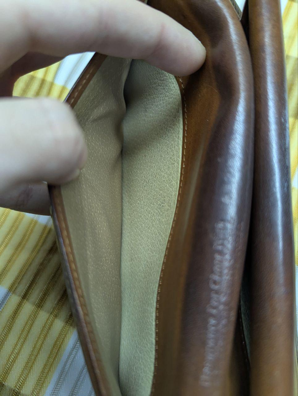 Pre-Owned Corbo Bifold Thin Long Wallet Genuine Leather Men'S