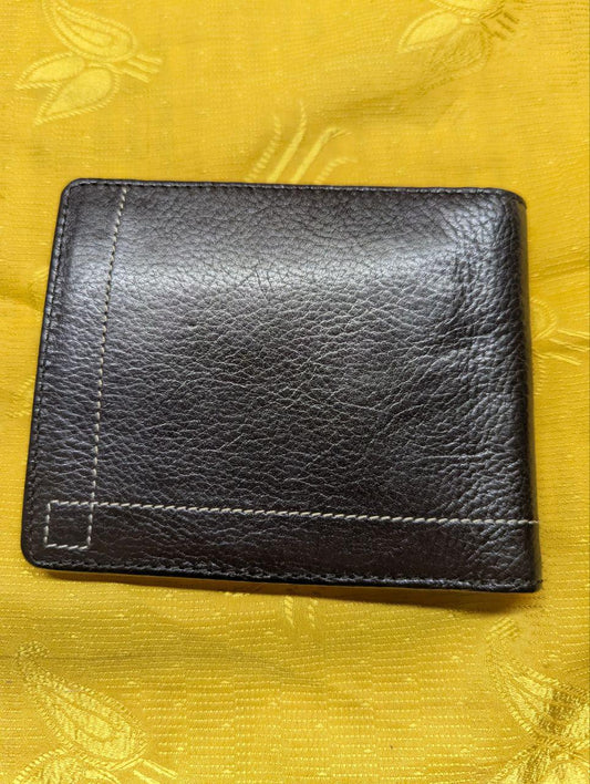 Pre-Owned Men's leather wallet COMME CA ISM, black