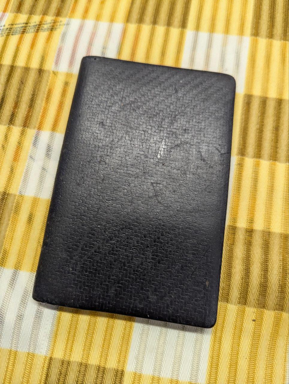 Vintage Pre-Owned Dunhill Chassis Leather Bifold Wallet Black Mens Designer Wallet Slim Long Wallet Authentic