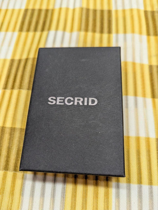 SECRID Mini Wallet Vintage Pre-Owned Blue Genuine Leather, RFID Protection