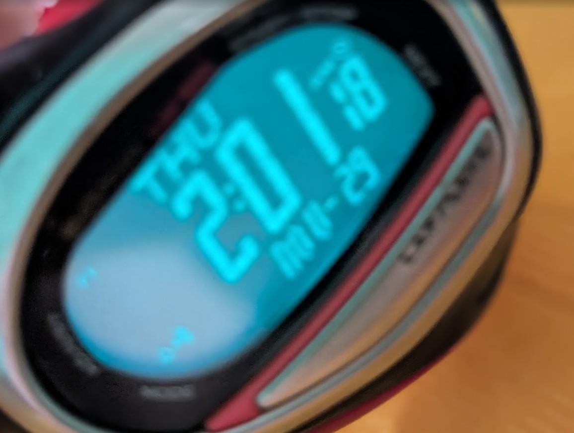 Vintage Pre-Owned SOMA LAP 300 WJ00-4000 Digital Sport Watch 50mm Red Black Running Watch Read Description