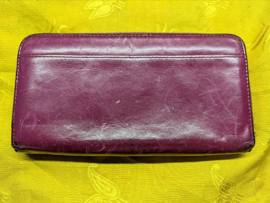 Pre-Owned Anna Sui Pink Butterfly Leather Wallet