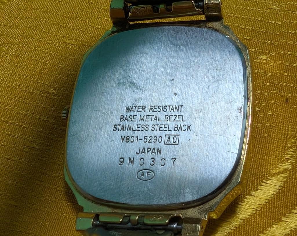 RARE Vintage Pre-Owned Alba Estate V801-5290 Quartz Watch, 27mm Silver Tone Square Case, Japan Movement, New Battery, Working Video, Retro Unisex Gift