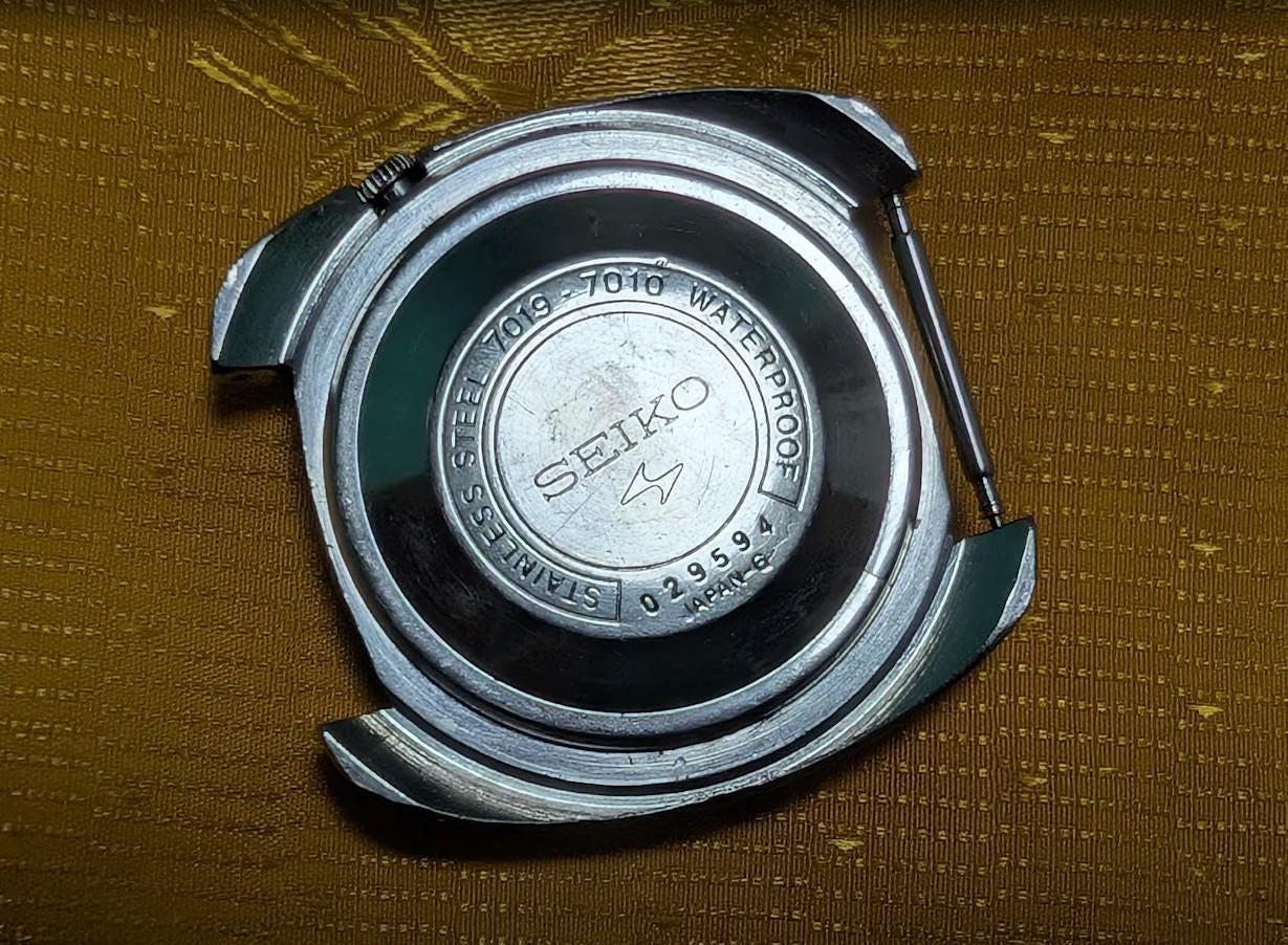 Pre-Owned Rare Seiko 5 Actus 7019-7010 Automatic 21 Jewels JDM Blue Dial Barrel Case 41mm Working