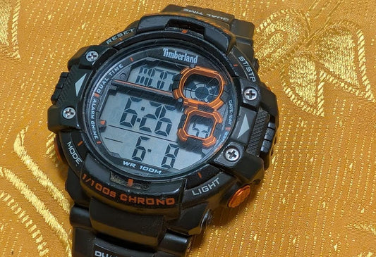 Pre-Owned Timberland 14260J Digital Watch 54mm WR100M Dual Time Sport Outdoor Watch Large Case Original Working