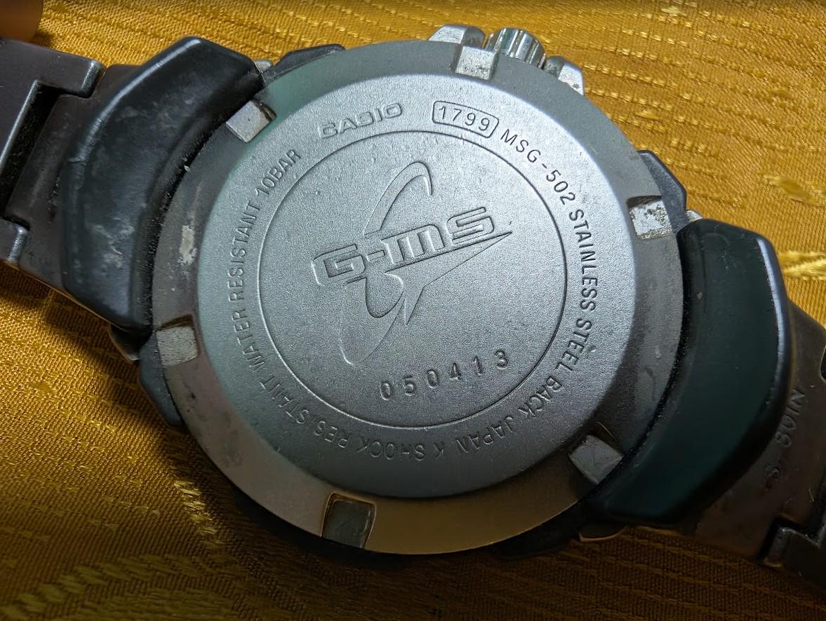 Vintage Pre-Owned Casio Baby-G G-MS MSG-502 Premium G-MS Series 40mm Steel Analog Watch New Battery Japan