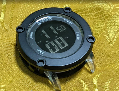 Pre-Owned Effort Digital Sport Watch 47mm Case LED Backlight Working New Battery Large Display Quartz Wristwatch Watch Head Only