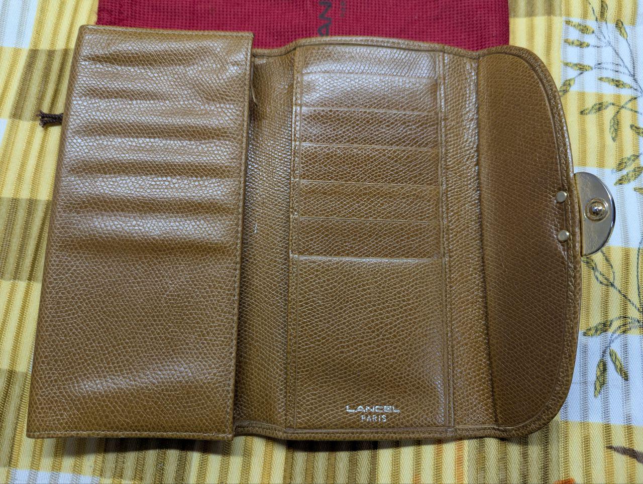 Pre-Owned Lancel Paris Leather Wallet Brown Long Wallet Designer Wallet Womens Wallet Authentic French Brand