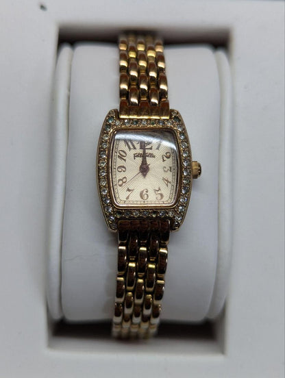 Pre-Owned Folli Follie Womens Watch WF5R142BP Rose Gold Crystal Bezel Bracelet Watch With Box