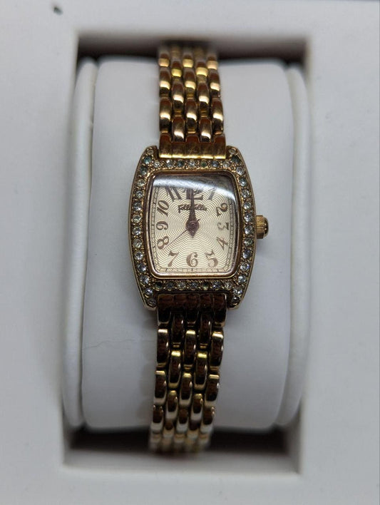 Pre-Owned Folli Follie Womens Watch WF5R142BP Rose Gold Crystal Bezel Bracelet Watch With Box