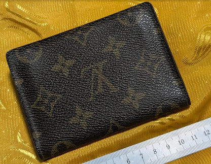 Louis Vuitton Monogram CA0933 Vintage Pre-Owned Card Holder Wallet LV Compact Brown Classic Pocket Organizer France