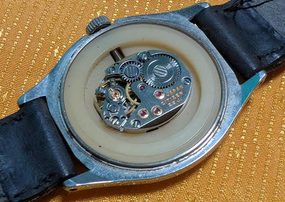 Vintage Pre-Owned Citizen Castalia 6700 Blue Dial Watch 4-674081TA Japan Rare Collectible For Repair Parts 28mm