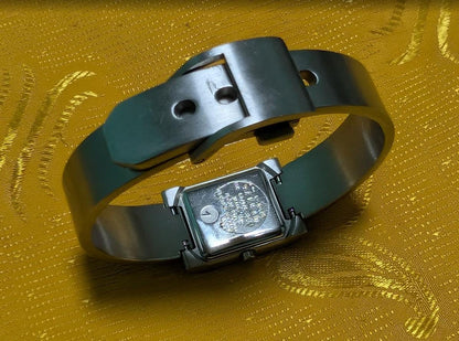 Vintage Pre-Owned Citizen Quartz 5930-S74709 Cuff Bracelet Watch Japan Rare Design For Repair
