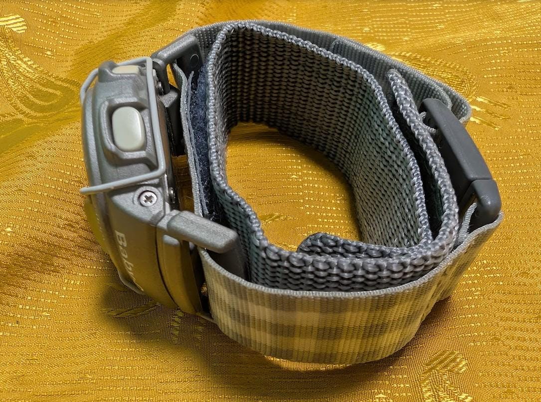 Casio Baby-G BG-350 Vintage Pre-Owned Digital Watch X-treme Shock Resist Grey Velcro Strap Y2K Sport Rare.New battery