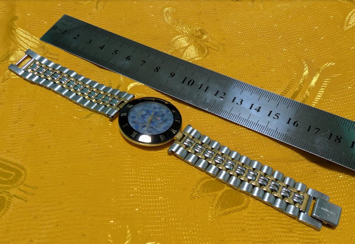 Rare Vintage Pre-Owned Montres MS-003G Opal Jewelry Watch 33mm Quartz Black Roman Dial Bracelet New Battery