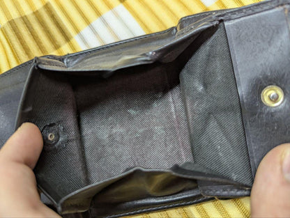 FAUCON Vintage Pre-Owned Men's Mini Wallet Japan Genuine Leather