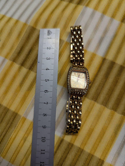 Pre-Owned Folli Follie Womens Watch WF5R142BP Rose Gold Crystal Bezel Bracelet Watch With Box