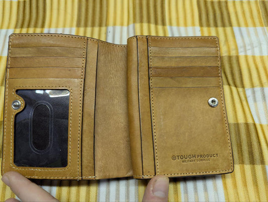 Pre-Owned Tough Jeans Military Surplus Leather Wallet