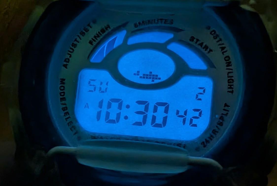 Rare. Vintage Pre-Owned Casio Baby G BGR240 Clear Jelly 2000s Y2K Digital Shock Resist 20Bar Water Resistant Retro Women's Sports Watch.New battery