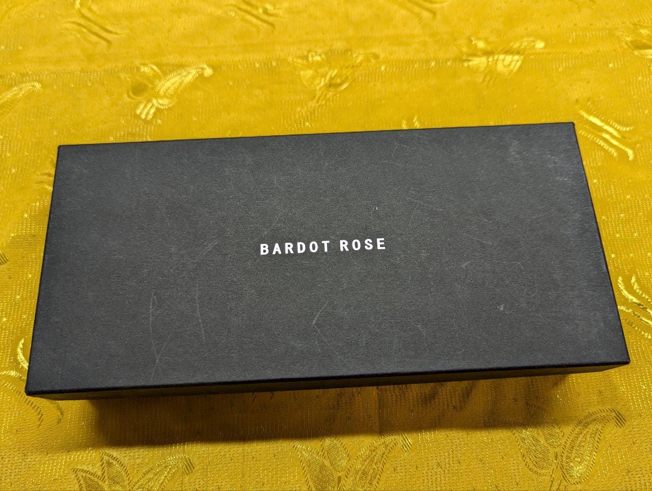 Pre-Owned BARDOT ROSE Long Wallet Black Leather Mens Authentic with box