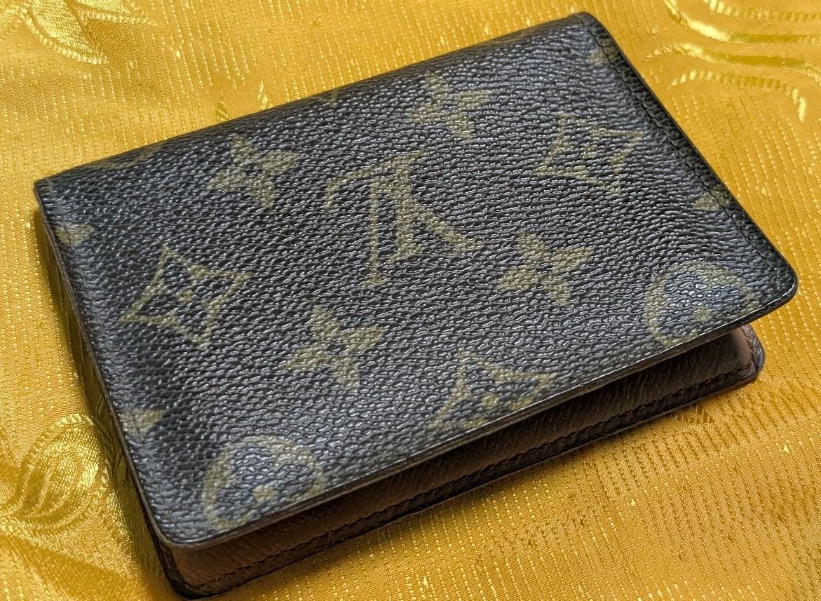 Louis Vuitton Monogram CA0933 Vintage Pre-Owned Card Holder Wallet LV Compact Brown Classic Pocket Organizer France