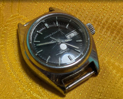RARE Vintage Pre-Owned Citizen Cosmo Star V2 Automatic Ladies Watch 25mm Case 21 Jewels Day Date Japan 1970s Retro Womens Wristwatch