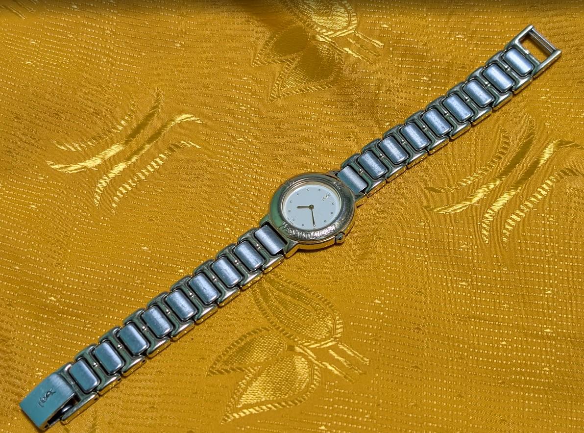 Rare Vintage Pre-Owned Yves Saint Laurent YSL Citizen 2200-229789 Ladies Watch 24mm Japan Working Quartz