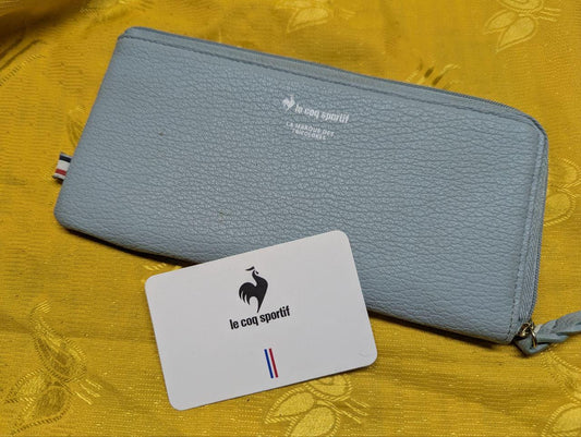 Pre-Owned Authentic Le Coq Sportif Long Wallet, Slim and Lightweight, with L-Zip