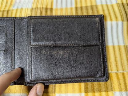 Vintage Pre-Owned Dunhill Sidecar Bifold Wallet FP3070E Dark Brown Leather Wallet Mens Wallet With Box Authentic