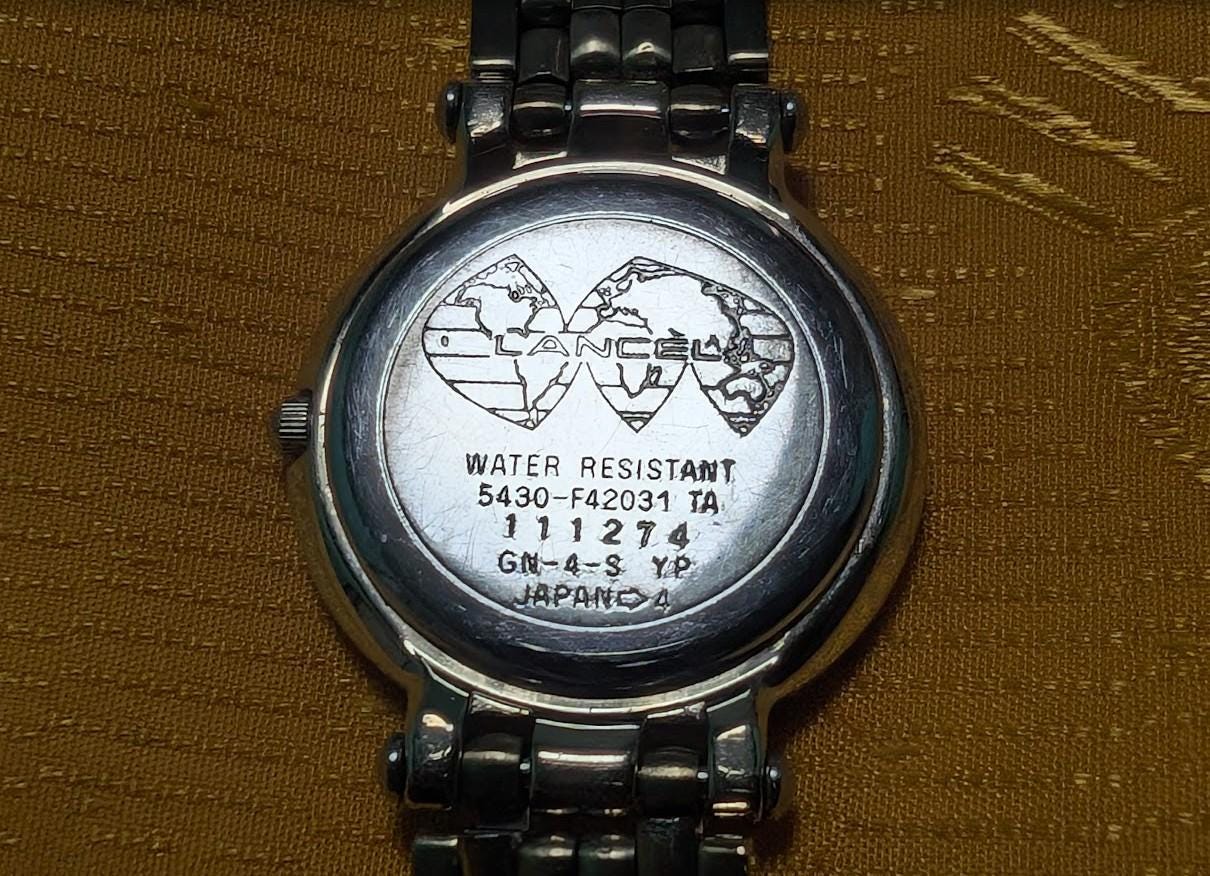 Vintage Pre-Owned Lancel Paris Ladies Watch 25mm Quartz Stainless Steel Bracelet Working Elegant Dress Watch