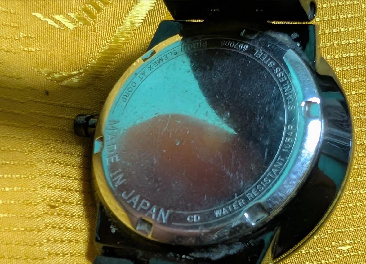 Vintage Pre-Owned Ricoh Shrewd Ambition Solar Energy Black Minimalist Watch Japan