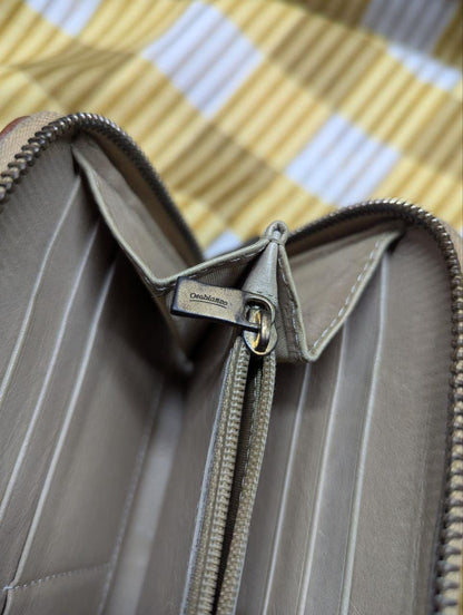 Authentic Vintage Pre-Owned Orobianco Long Wallet Made of Genuine Leather, Made in Italy