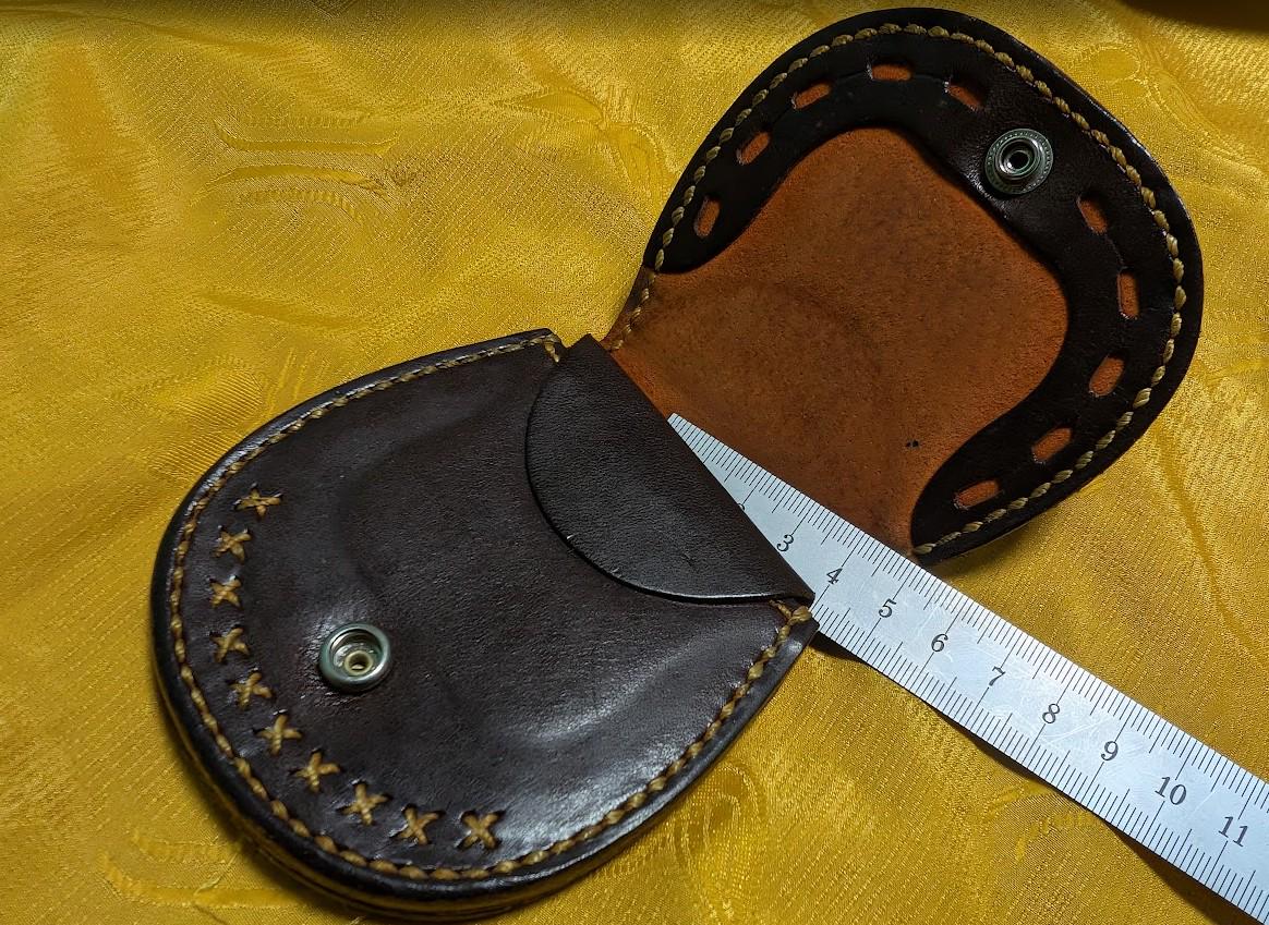 Vintage Pre-Owned Italian Leather Coin Purse – Vera Pelle – Handmade Artisan Wallet