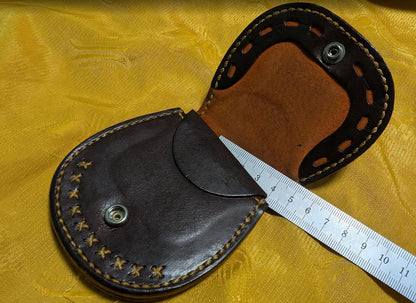 Vintage Pre-Owned Italian Leather Coin Purse – Vera Pelle – Handmade Artisan Wallet
