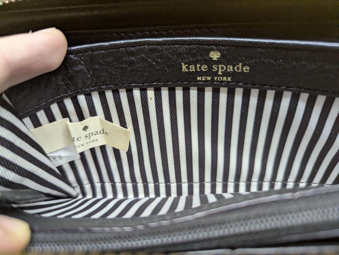 Pre-Owned Kate Spade New York Cameron Street Lacey Zip Around Wallet , BLUE/BLACK