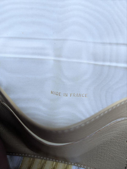 Vintage Chanel Beige Leather Card Holder Wallet Small Classic Designer Accessory With CC Logo Made In France Authentic Pre Owned