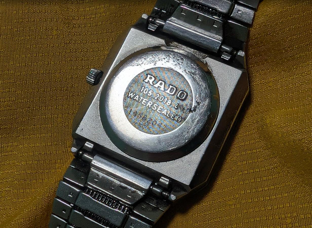 RADO Vintage Pre-Owned Quartz Watch Square Black Dial 30mm Swiss Made Classic Luxury For Repair Rare