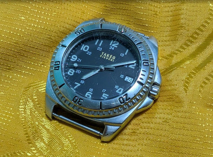 Takeo Kikuchi Vintage Pre-Owned Diver Watch 38mm Black Dial 200M TK 2017 Parts Repair Rare
