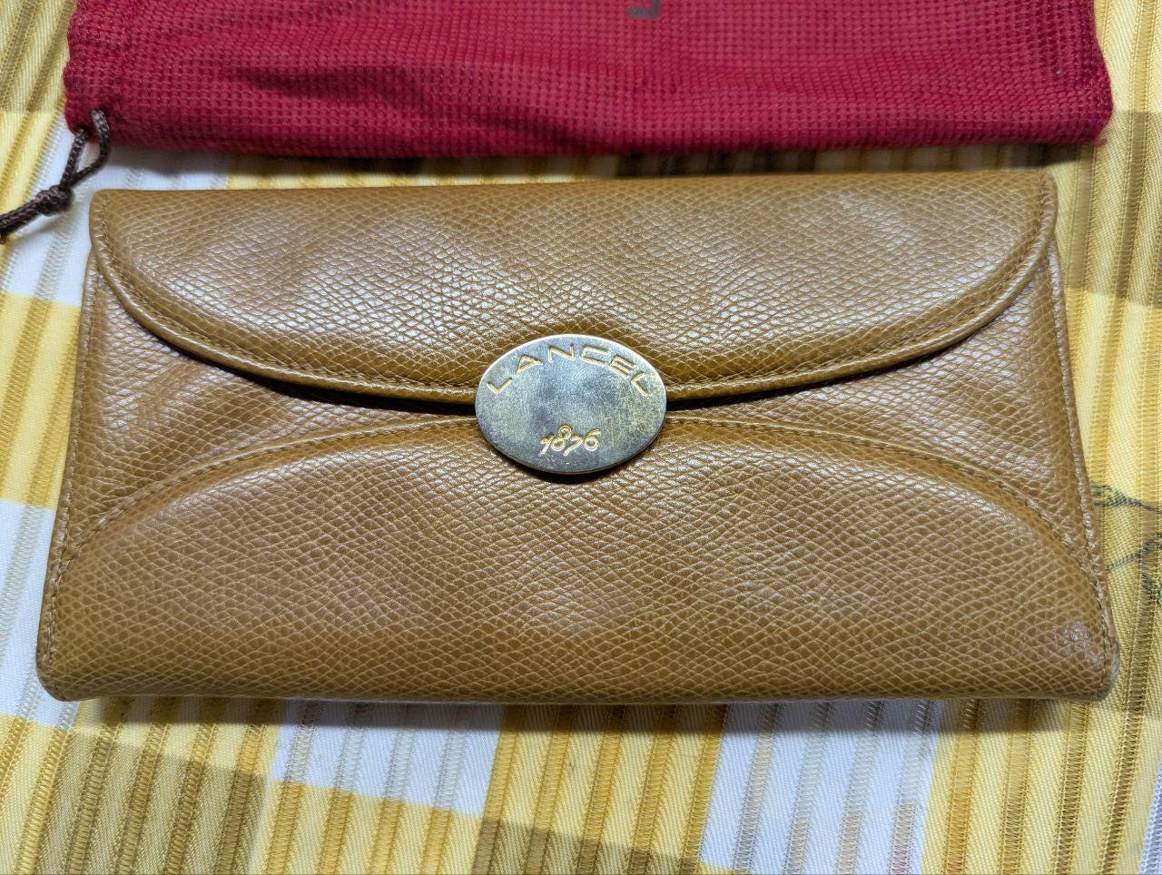 Pre-Owned Lancel Paris Leather Wallet Brown Long Wallet Designer Wallet Womens Wallet Authentic French Brand