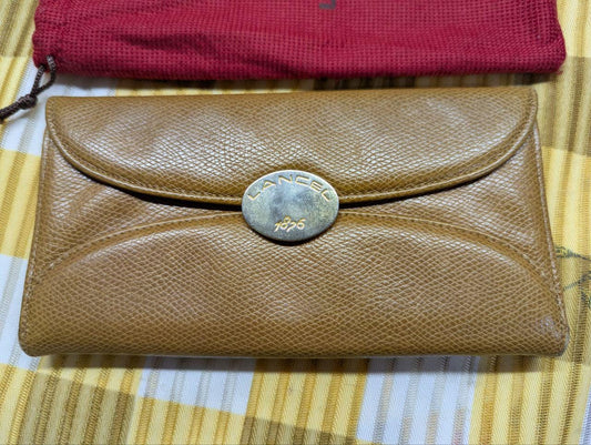 Pre-Owned Lancel Paris Leather Wallet Brown Long Wallet Designer Wallet Womens Wallet Authentic French Brand