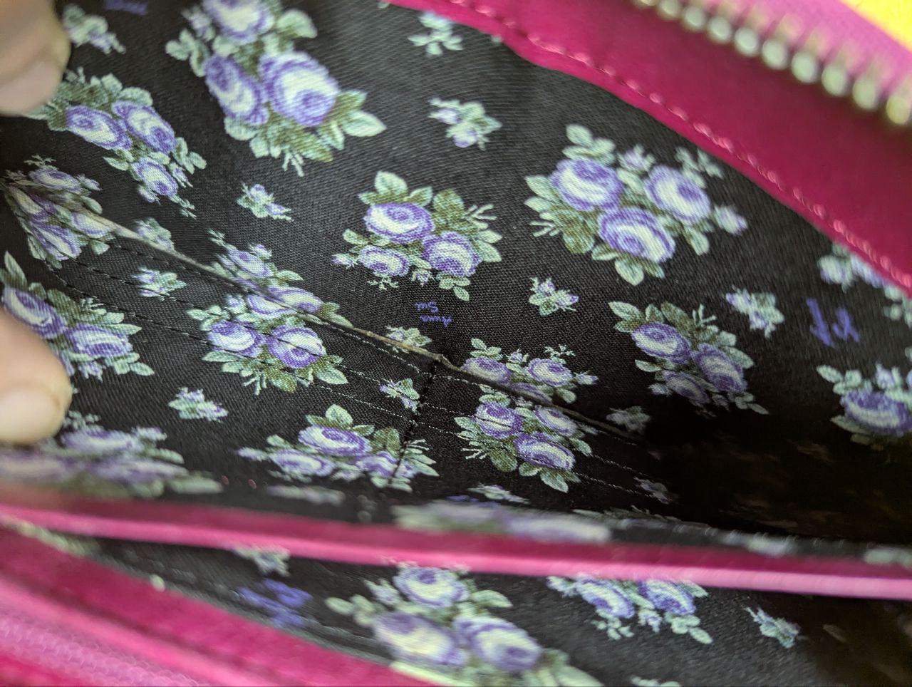 Pre-Owned Anna Sui Pink Butterfly Leather Wallet