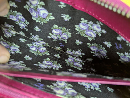 Pre-Owned Anna Sui Pink Butterfly Leather Wallet