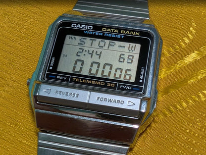 Vintage Pre-Owned Casio Data Bank DB-310 Telememo 30 Digital Watch New Battery Working Video Classic Calculator Era Rare