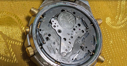 RARE Vintage Pre-Owned Bulova Quartz Chronograph Alarm Cal 3531 12 Jewels Japan 40mm Watch New Battery Working Video