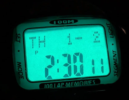 Rare Adidas Vintage Pre-Owned Digital Watch 100M Runner Chronograph Timer 40mm Case Transparent Strap Sport Retro LCD Watch